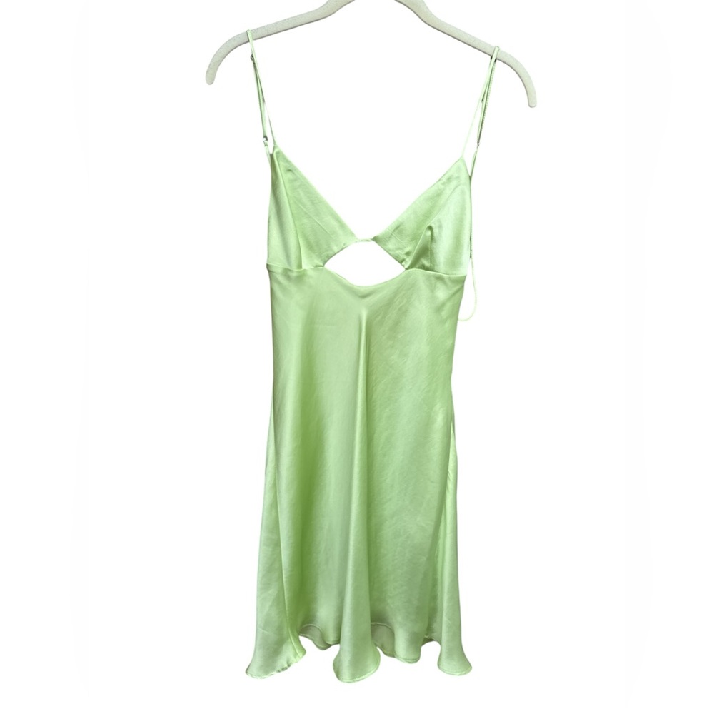 Lime Green Zara mini dress with flattering open back. Never Worn! Tag still on.